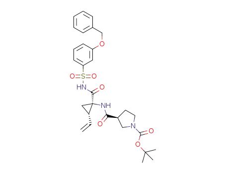 (S)-3-[(1R,2S)-1-(3-benzyloxy-benzenesulfonylaminocarbonyl)-2-vinyl-cyclopropylcarbamoyl]-pyrrolidine-3-carboxylic acid tert-butyl ester