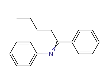 Molecular Structure of 77821-54-6 (Benzenamine, N-(1-phenylpentylidene)-)