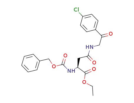(2S)-2-benzyloxycarbonylamino-N-[2-(4-chloro-phenyl)-2-oxo-ethyl]-succinamic acid ethyl ester