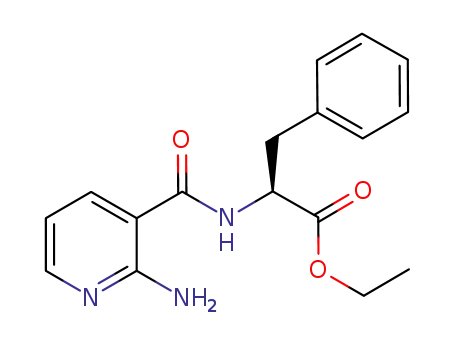 Molecular Structure of 1003023-68-4 ((S)-ethyl 2-(2-aminonicotinamido)-3-phenylpropanoate)