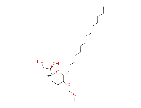 (1R,2'R,5'R,6'R)-1-(5'-methoxymethoxy-6'-tetradecyl-tetrahydropyran-2'-yl)-ethane-1,2-diol