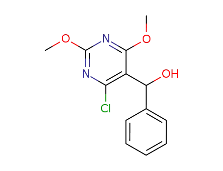 Molecular Structure of 134221-50-4 ((4-chloro-2,6-dimethoxypyrimidin-5-yl)(phenyl)methanol)