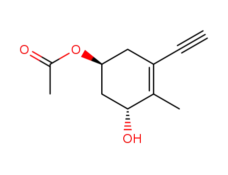4-Cyclohexene-1,3-diol, 5-ethynyl-4-methyl-, 1-acetate, (1S,3R)-
