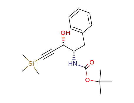 Molecular Structure of 161828-14-4 (Carbamic acid,
[(1S,2S)-2-hydroxy-1-(phenylmethyl)-4-(trimethylsilyl)-3-butynyl]-,
1,1-dimethylethyl ester)