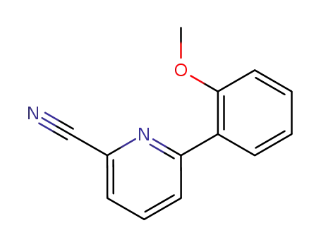 Molecular Structure of 205174-21-6 (2-Pyridinecarbonitrile, 6-(2-methoxyphenyl)-)