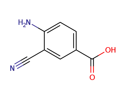 Molecular Structure of 74192-47-5 (BENZOIC ACID, 4-AMINO-3-CYANO-)