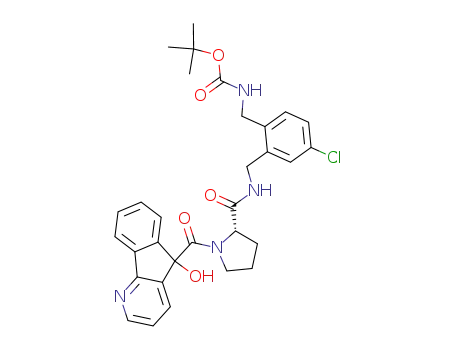 Carbamic acid,
[[4-chloro-2-[[[[(2S)-1-[(5-hydroxy-5H-indeno[1,2-b]pyridin-5-yl)carbonyl]
-2-pyrrolidinyl]carbonyl]amino]methyl]phenyl]methyl]-, 1,1-dimethylethyl
ester