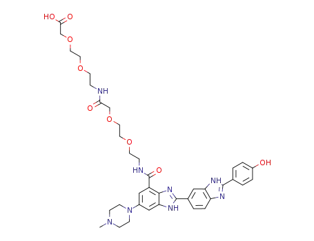 [2-(2-{2-[2-(2-{[2'-(4-hydroxy-phenyl)-6-(4-methyl-piperazin-1-yl)-1<i>H</i>,3'<i>H</i>-[2,5']bibenzoimidazolyl-4-carbonyl]-amino}-ethoxy)-ethoxy]-acetylamino}-ethoxy)-ethoxy]-acetic acid