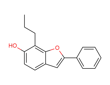 Molecular Structure of 873697-04-2 (6-Benzofuranol, 2-phenyl-7-propyl-)