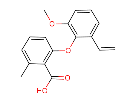 Molecular Structure of 872373-57-4 (2-(2-methoxy-6-vinylphenoxy)-6-methylbenzoic acid)