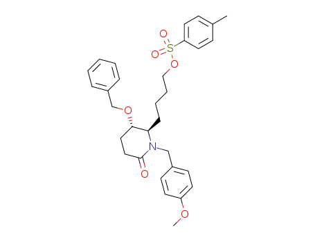 Toluene-4-sulfonic acid 4-[(2R,3S)-3-benzyloxy-1-(4-methoxy-benzyl)-6-oxo-piperidin-2-yl]-butyl ester
