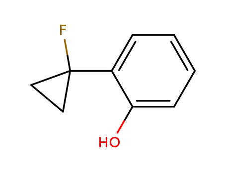 Molecular Structure of 499234-78-5 (Phenol, 2-(1-fluorocyclopropyl)- (9CI))