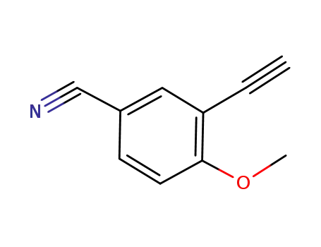 Molecular Structure of 204919-70-0 (Benzonitrile, 3-ethynyl-4-methoxy- (9CI))