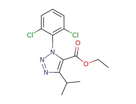 Molecular Structure of 959800-65-8 (1H-1,2,3-Triazole-5-carboxylic acid, 1-(2,6-dichlorophenyl)-4-(1-methylethyl)-, ethyl ester)