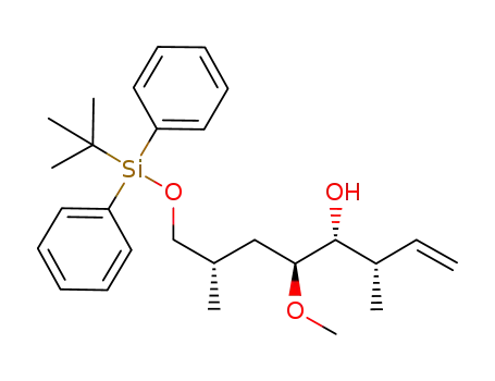Molecular Structure of 922166-79-8 (1-Octen-4-ol,
8-[[(1,1-dimethylethyl)diphenylsilyl]oxy]-5-methoxy-3,7-dimethyl-,
(3S,4R,5S,7S)-)