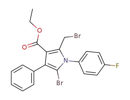 5-Bromo-2-bromomethyl-(4-fluoro-phenyl)-4-phenyl-1H-pyrrole-3-carboxylic acid ethyl ester