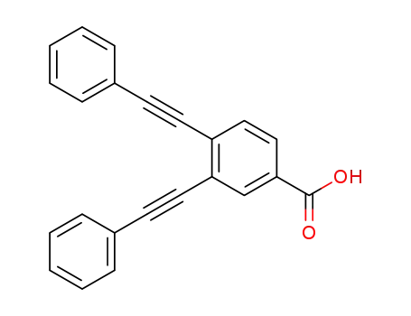 Molecular Structure of 851015-43-5 (Benzoic acid, 3,4-bis(phenylethynyl)-)