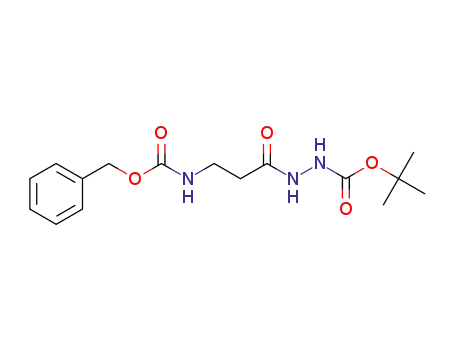Molecular Structure of 110503-79-2 (Hydrazinecarboxylic acid,
2-[1-oxo-3-[[(phenylmethoxy)carbonyl]amino]propyl]-, 1,1-dimethylethyl
ester)
