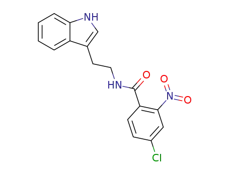 Molecular Structure of 885463-77-4 (4-chloro-N-[2-(1H-indol-3-yl)ethyl]-2-nitrobenzamide)