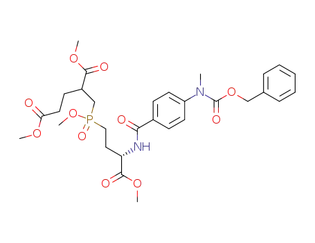 2-({(S)-3-[4-(Benzyloxycarbonyl-methyl-amino)-benzoylamino]-3-methoxycarbonyl-propyl}-methoxy-phosphinoylmethyl)-pentanedioic acid dimethyl ester
