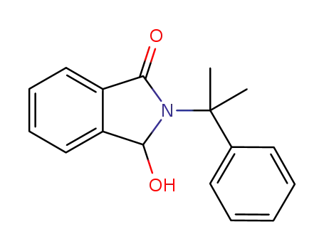 Molecular Structure of 249764-70-3 (1H-Isoindol-1-one, 2,3-dihydro-3-hydroxy-2-(1-methyl-1-phenylethyl)-)