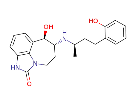 Molecular Structure of 1019768-88-7 ((6R,7R)-7-hydroxy-6-{[(R)-3-(2-hydroxyphenyl)-1-methylpropyl]amino}-4,5,6,7-tetrahydroimidazo[4,5,1-jk][1]benzazepin-2(1H)-one)