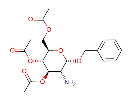 Molecular Structure of 496924-01-7 (benzyl 3,4,6-tri-O-acetyl-2-amino-2-deoxy-α-D-glucopyranoside)