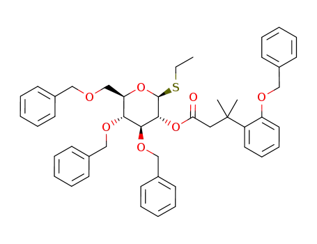 ethyl 3,4,6-tri-O-benzyl-2-O-[3'-(2''-benzyloxyphenyl)-3',3'-dimethylpropanoyl]-1-thio-β-D-glucopyranoside