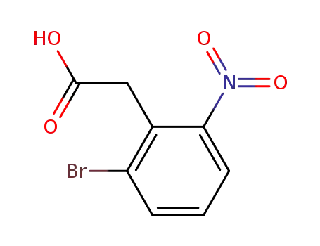 Molecular Structure of 37777-74-5 ((2-Bromo-6-nitro-phenyl)-acetic acid)