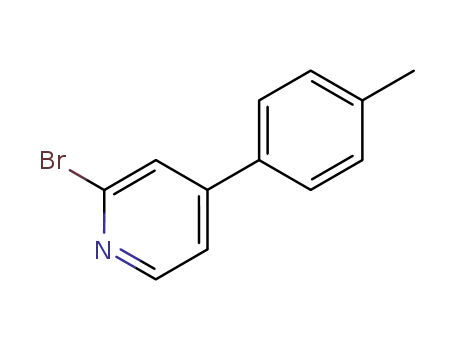 Molecular Structure of 111971-30-3 (Pyridine, 2-bromo-4-(4-methylphenyl)-)