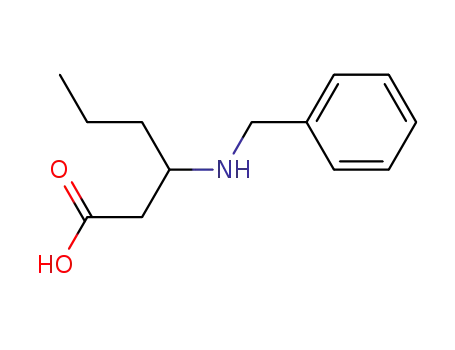 Molecular Structure of 93620-38-3 (Hexanoic acid, 3-[(phenylmethyl)amino]-)