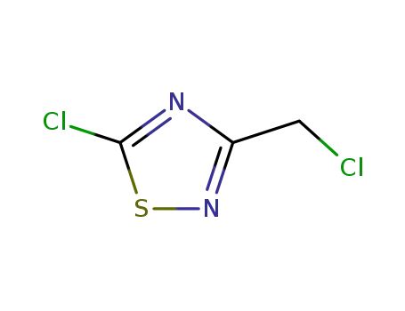 Molecular Structure of 74461-64-6 (5-CHLORO-3-(CHLOROMETHYL)-1,2,4-THIADIAZOLE)