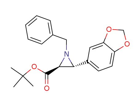 (2S,3R)-3-(1,3-benzodioxol-5-yl)-1-benzyl-aziridine-2-carboxylic acid tert-butyl ester