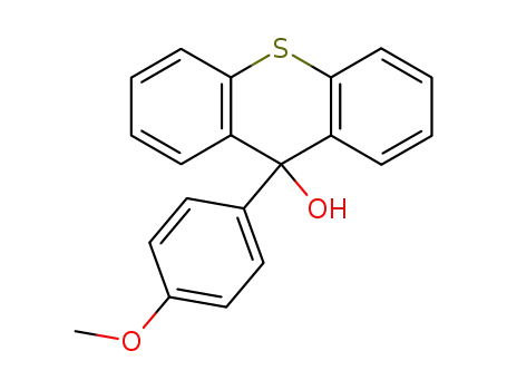 Molecular Structure of 52844-97-0 (9H-Thioxanthen-9-ol, 9-(4-methoxyphenyl)-)