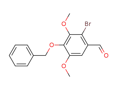 Molecular Structure of 137214-62-1 (Benzaldehyde, 2-bromo-3,5-dimethoxy-4-(phenylmethoxy)-)