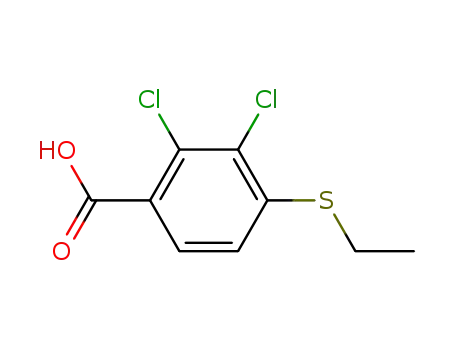 Molecular Structure of 105917-73-5 (Benzoic acid, 2,3-dichloro-4-(ethylthio)-)