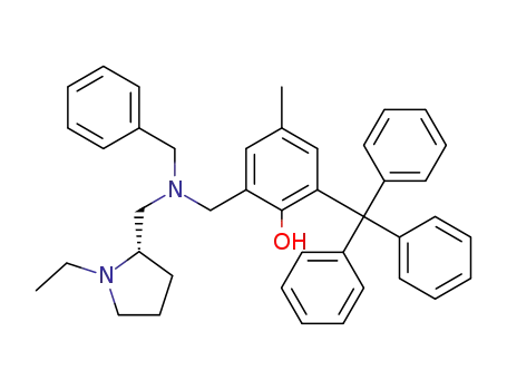(S)-2-{N-benzyl-N-[(1-ethylpyrrolidin-2-yl)methyl]aminomethyl}-4-methyl-6-(triphenylmethyl)phenol