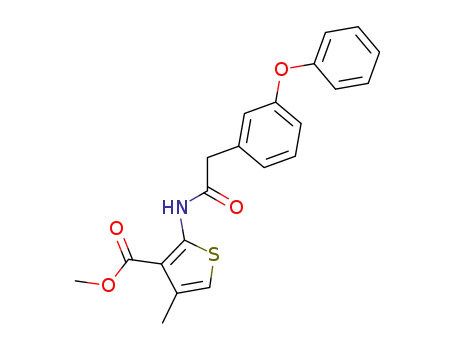 4-methyl-2-[2-(3-phenoxyphenyl)acetylamino]-thiophene-3-carboxylic acid methyl ester