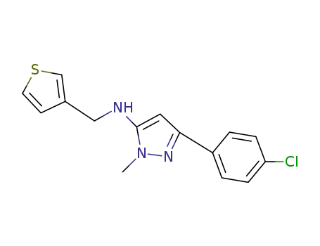 [ 5-(4-CHLORO-PHENYL)-2-METHYL-2H-PYRAZOL-3-YL]-THIOPHEN-3-YLMETHYL-AMINE