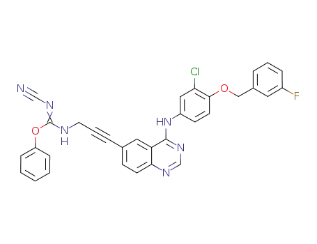 1-(3-{4-[3-chloro-4-(3-fluorobenzyloxy)phenylamino]quinazolin-6-yl}prop-2-ynyl)-2-phenyl-N-cyanoisourea