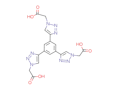 Molecular Structure of 958299-25-7 ({4-[3,5-Bis-(1-carbonylMethyl-1H-[1,2,3]triazol-4-yl)-phenyl]-[1,2,3]triazol-1-yl}- acetic acid)
