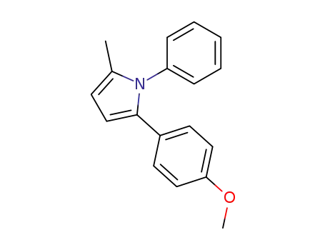Molecular Structure of 61363-17-5 (1H-Pyrrole, 2-(4-methoxyphenyl)-5-methyl-1-phenyl-)