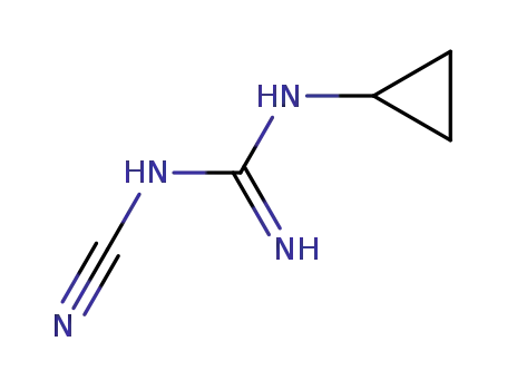 Molecular Structure of 19815-53-3 (Guanidine, N-cyano-N'-cyclopropyl-)