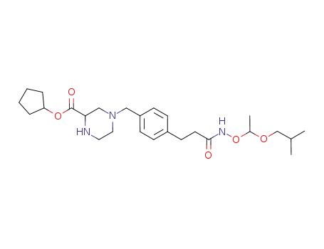 cyclopentyl 4-(4-{3-[(1-isobutoxyethoxy)amino]-3-oxopropyl}benzyl)piperazine-2-carboxylate