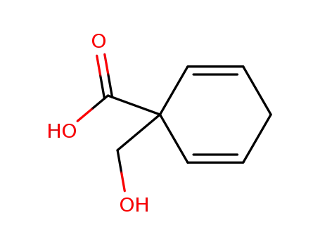 Molecular Structure of 62627-31-0 (2,5-Cyclohexadiene-1-carboxylic acid, 1-(hydroxymethyl)-)