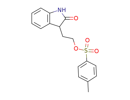 Molecular Structure of 88426-95-3 (2H-Indol-2-one, 1,3-dihydro-3-[2-[[(4-methylphenyl)sulfonyl]oxy]ethyl]-)