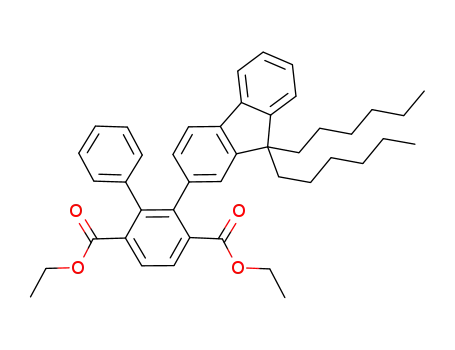 Molecular Structure of 869565-45-7 (diethyl 2-phenyl-3-(9,9-dihexylfluoren-2-yl)terephthalate)