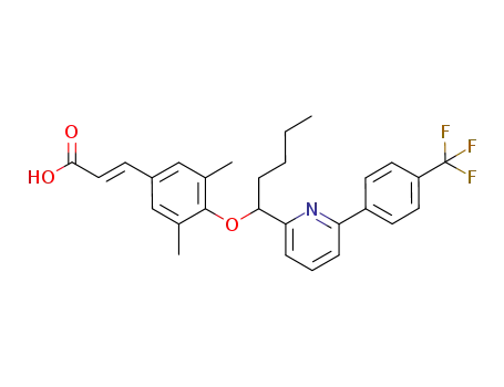 (2E)-3-{3,5-dimethyl-4-[(1-{6-[4-(trifluoromethyl) phenyl]-2-pyridinyl}pentyl)oxy]phenyl}-2-propenoic acid