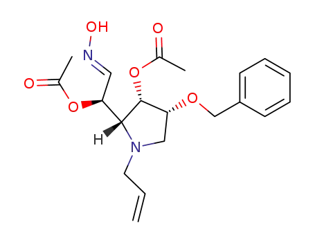 Acetic acid (2R,3S,4R)-2-((R)-1-acetoxy-2-hydroxyimino-ethyl)-1-allyl-4-benzyloxy-pyrrolidin-3-yl ester