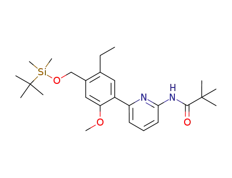 2-(4-tert-butyldimethylsilyloxymethyl-5-ethyl-2-methoxy-phenyl)-6-(N-2,2-dimethylpropamido)-pyridine